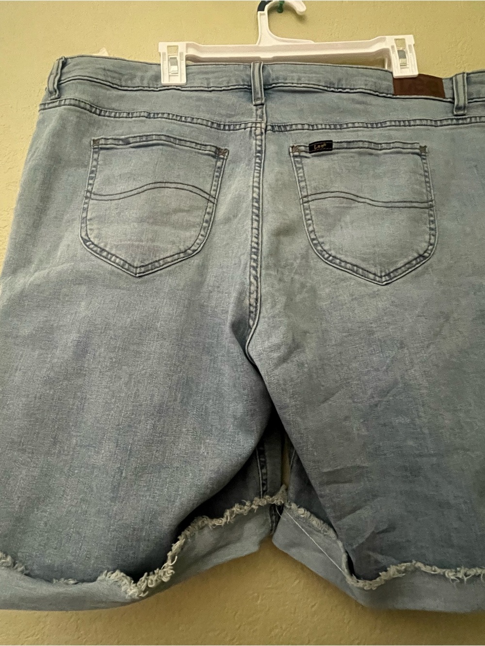 Lee Light Blue Denim Shorts with Branded Patch